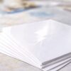 Pack of 10 glossy art paper sheets designed for Arabic calligraphy ink practice and Islamic artwork.