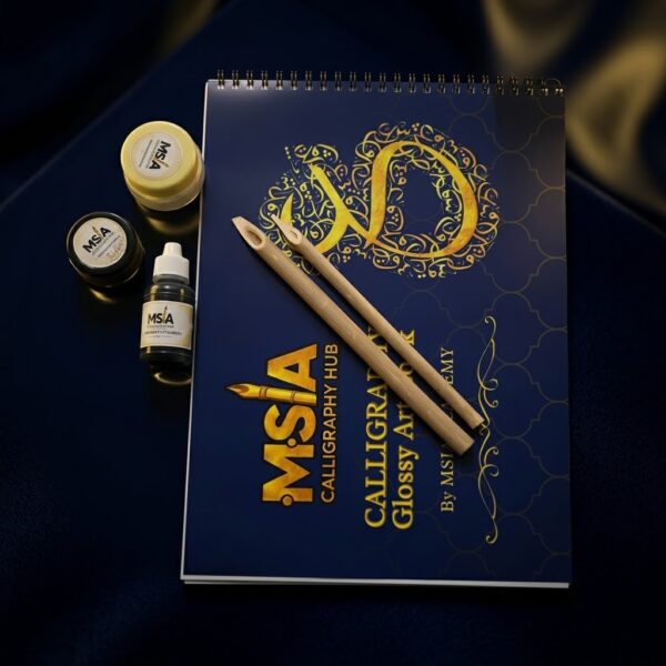 Arabic Calligraphy Artbook Kit with beginner-friendly Arabic writing practice material.