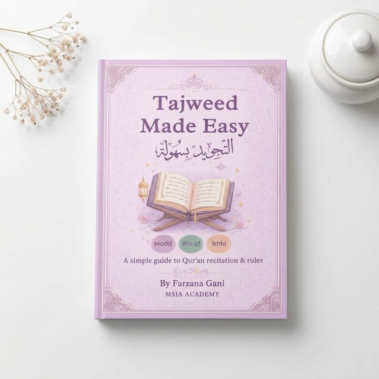 Tajweed Made Easy Islamic book for learning Qur’an recitation and Tajweed rules by Farzana Gani